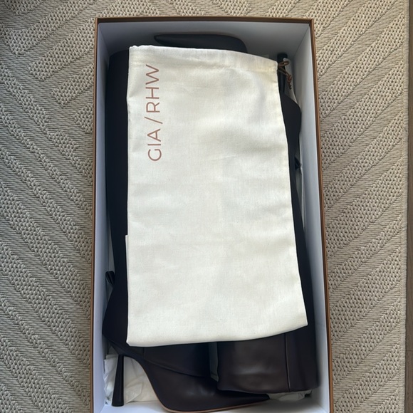 NWT - GIA BORGHINI ROSIE 31 Chocolate Knee High Boots (Size: 37, US 7) - Picture 3 of 13